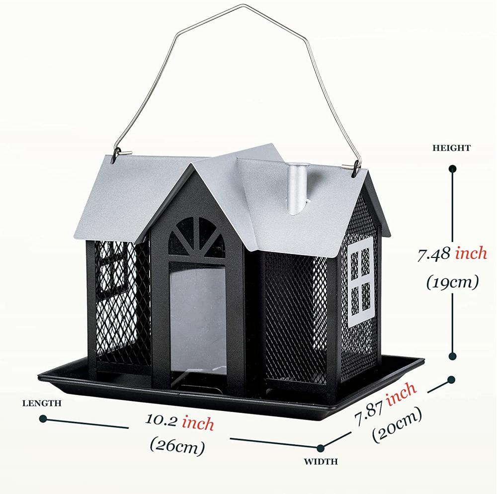 Rumah pengumpan burung liar mesh logam