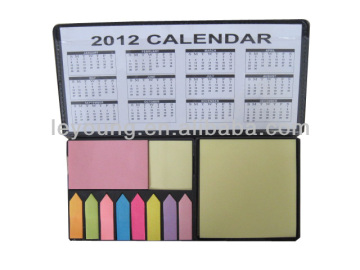 Promotional adhesive leather note organizer