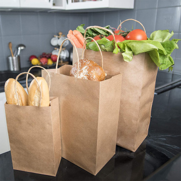 Großhandel benutzerdefinierte Logo Verpackung Geschenk RecycleBag mit Griff