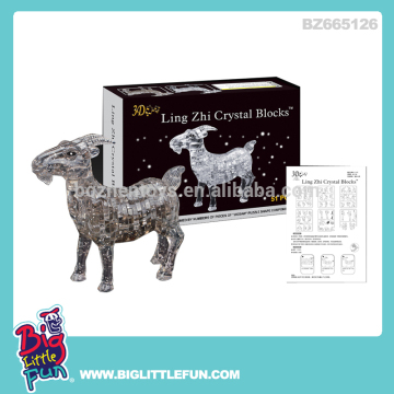 Building toys assemble toy block toy,goat shape crystal block