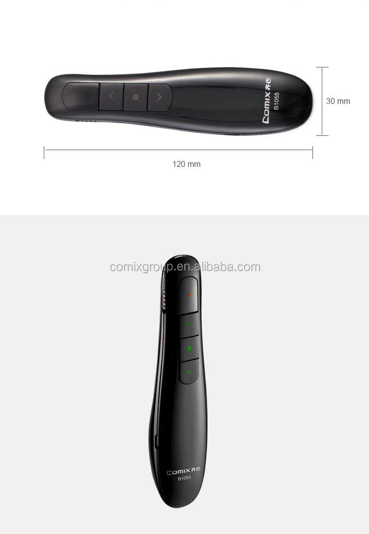 Comix Wireless Presenter PowerPoint Clicker Presentation Rechargeable 100-meter Remote Control Laser Pointer