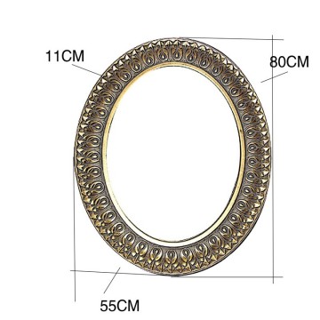 Oval vanity mirror,bathroom framed mirror