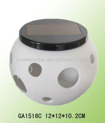 ceramic pot solar light