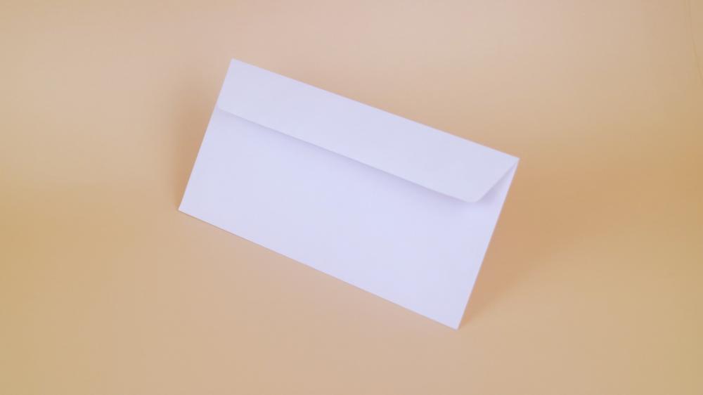 Dl White Gummed Wallet Envelope