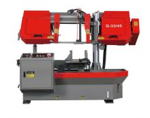 Horizontal metal sawing band saw