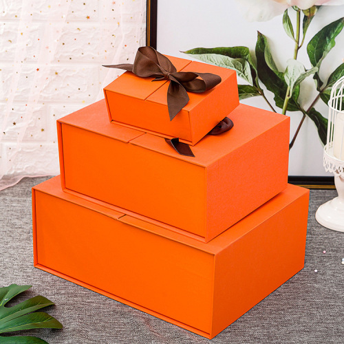 Perfume Packaging Orange Paper Gift Box Empty