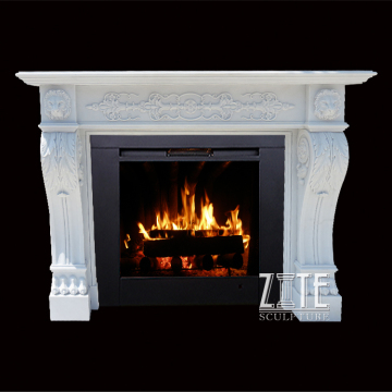Hot Selling Marble Indoor stone fireplaces