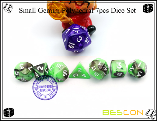 Small Gemini Polyhedral 7pcs Dice Set-3 Small Gemini Polyhedral 7pcs Dice Set-3
