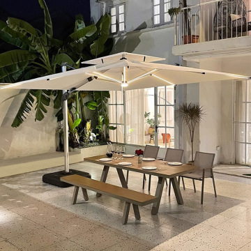 Terrace Comercial LED Solar Energy Sunshade paraguas