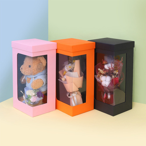 confezione regalo bambola giocattolo pieghevole personalizzata con finestra