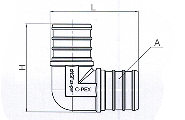 1/2"-3/4" Lead Free Forging Brass 90 Degree Pex Elbow Pipe Fitting