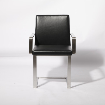 Moderne Nico Flat Leather Dining Chair