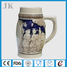 Custom logo printed ceramic beer stein