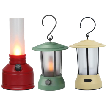 Vintage Rechargeable Flame Lamp - LED Night Light for Outdoor Decorating