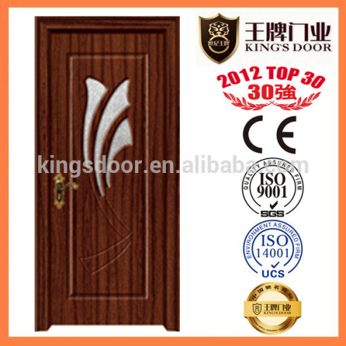 simple design frosted glass interior wood glass door