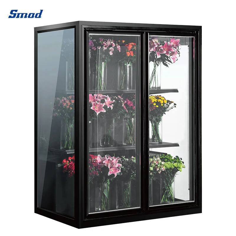 Commercial Glass Door Flower Display Showcase Chiller for Sale
