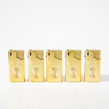 Elegant Golden Lighter with Piezo Ignition