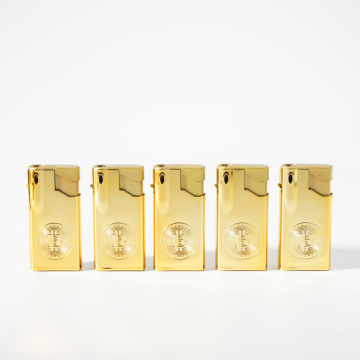 Elegant Golden Lighter with Piezo Ignition