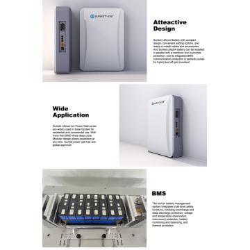 Sunket lithium batterijen muur gemonteerd batterij LifePo4