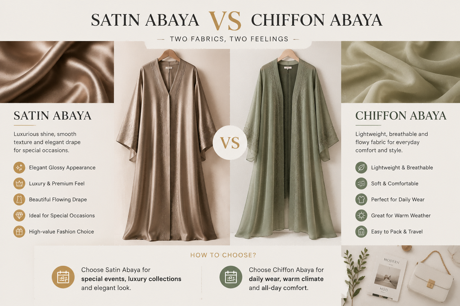 Satin Abaya vs Chiffon Abaya What Fabric Is Satin Abaya vs Chiffon Abaya Which Fabric Is