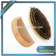 OEM/ODM Oval Wild Boar Bristle Mustache Brush Wooden Beard Brush