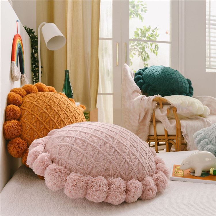 Knitted cushion Nordic design knitted sofa cushion hollowed cushion