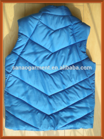 men fashion blue down vest