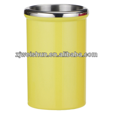 silver/yellow/colorful ice bucket