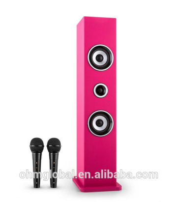 OHM-6002 hot sales KIDS KARAOKE bluetooth speaker tower,karaoke speaker , bluetooth speaker with microphone