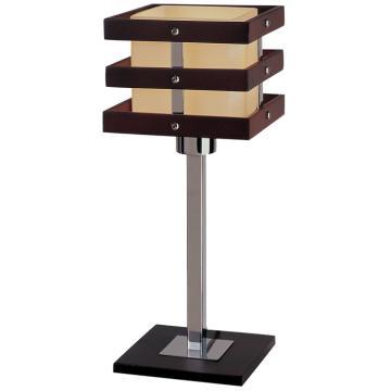 Outside Wood & Inside Glass Shade Table Lamp