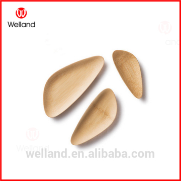 bamboo snack plate set