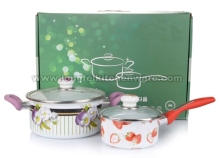 2PCS Enamel Casserole Set