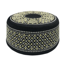 Arabic Men's Omani Kuma Hat with Ramdan Prayer Embroidery