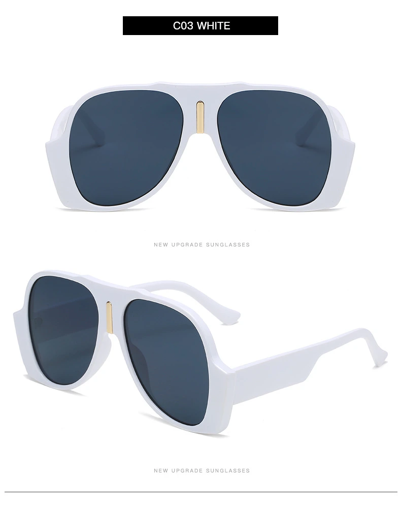 Hip Hop Sunglasses Personality Oval Irregular Sunglasses for Men Women