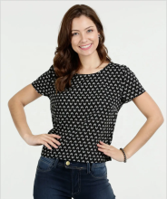 Summer Wearing polyester O-neck short sleeve Top