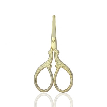 Wholesale Beauty Personal Makeup Scissors Small Gold Stainless Steel Trimming Scissors