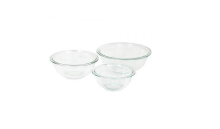 Glass mixing bowl set