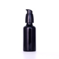 Glass Bottle With Black Smooth Lotion Pump