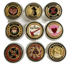 High Quality 24kt Gold Plated Metal Poker Chips with Card Guard Protector