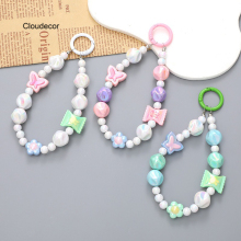 Colorful Candy Bead Mobile Phone Lanyard: Universal Beaded Wrist Strap with Anti-Lost Phone Charm