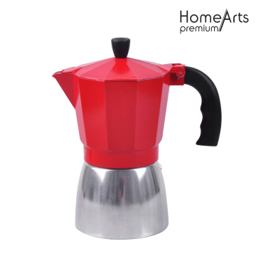 Red Aluminium Coffee Maker