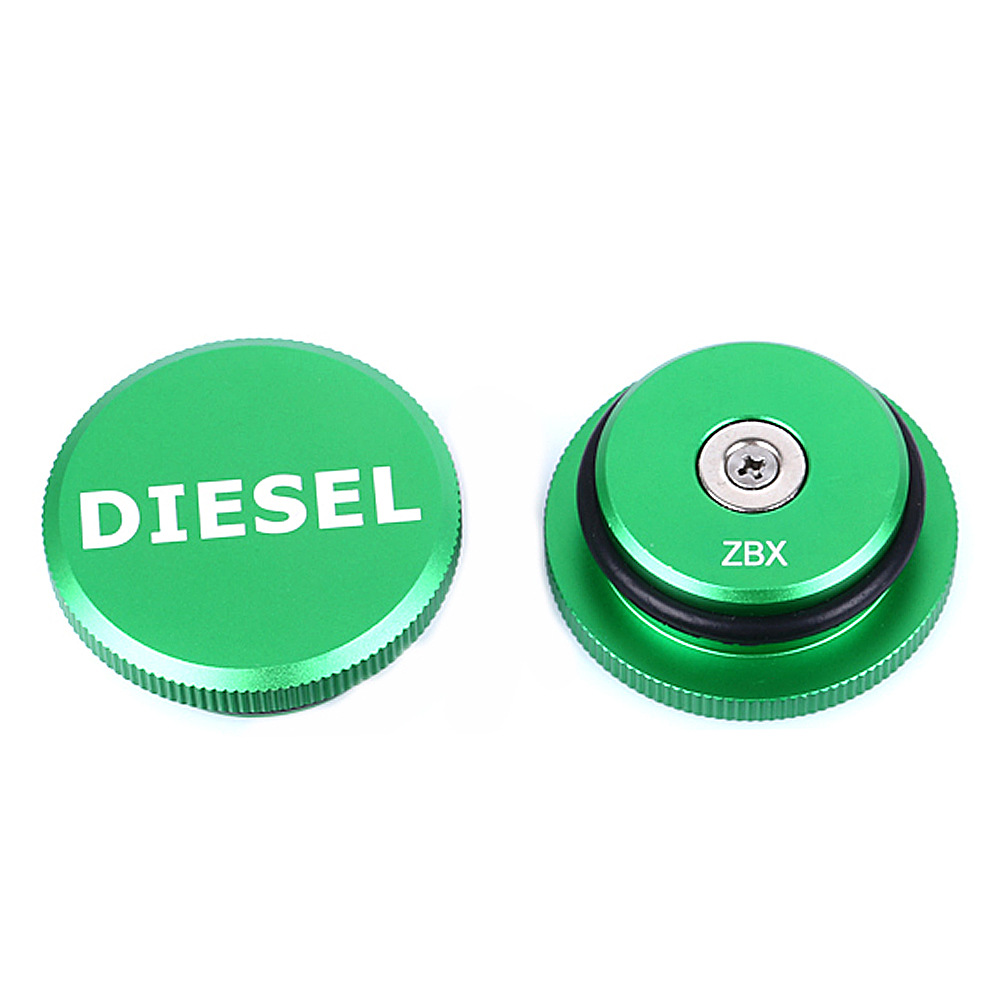 Car Aluminum oil tank cap With magnetic fuel tank cap For dodge RAMS 2013-2017. PN: BOC01 Material: aluminum alloy. Product Size:38*38*38MM. Color: green. Weight:70g/pcs Delivery:10 days Packing: Box. Packing size: 55*55*25mm Product Introduction: * Protect this RAM diesel fuel cap by preventing dirt, water, and other garbage from getting into your tank,thereby saving you on expensive engine repairs. *Time detection - This original ECO diesel fuel cap design will always be completed using green anodizing. *Perfect fit - includes two sizes of O-rings so you can choose the size that best fits your truck, better than a red plastic cap. *Strong magnetic Permanent neodymium magnets attach the fuel cap to the truck.