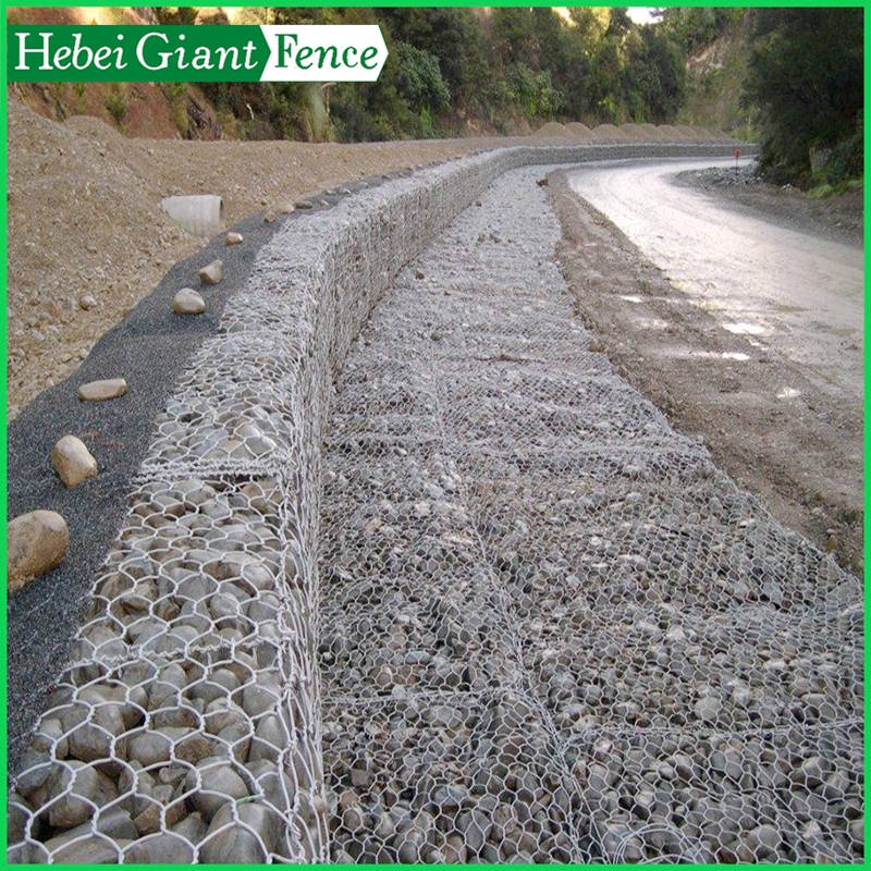 Double Twist Galvanized Woven Gabion Basket