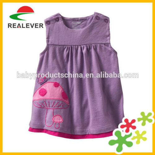 New style organic cotton baby girl summer dress baby toddler clothing/baby girl clothes