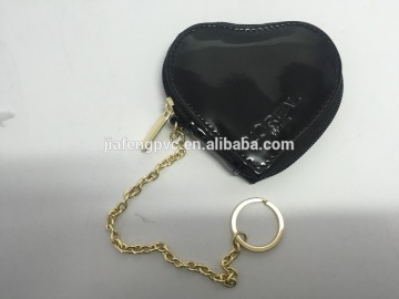 Audit factory heart shaped coin bag with key chain