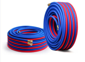 Blue and red twin welding hose for sale