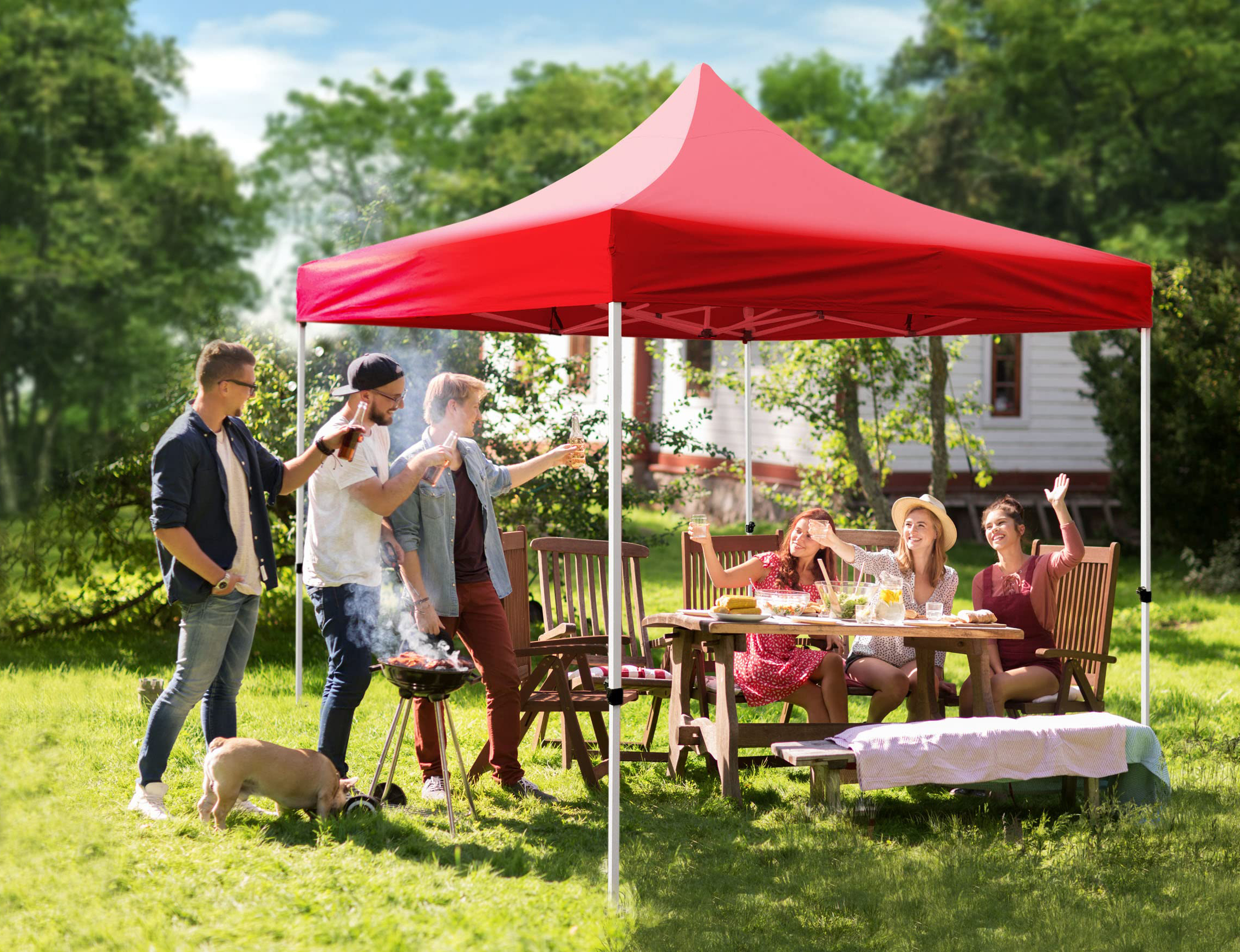 Red Pop Up Canopy 10' x 10' (8)