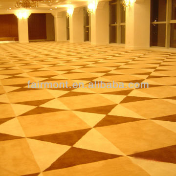 yellow grid nylon carpet