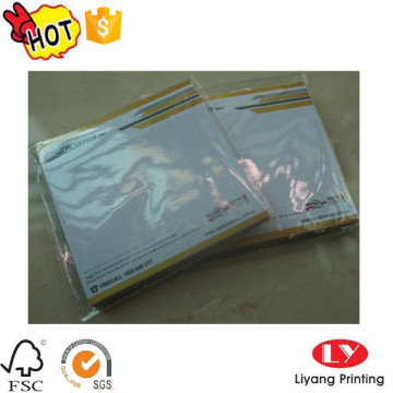 Tear off sticky students notepads plastic bag