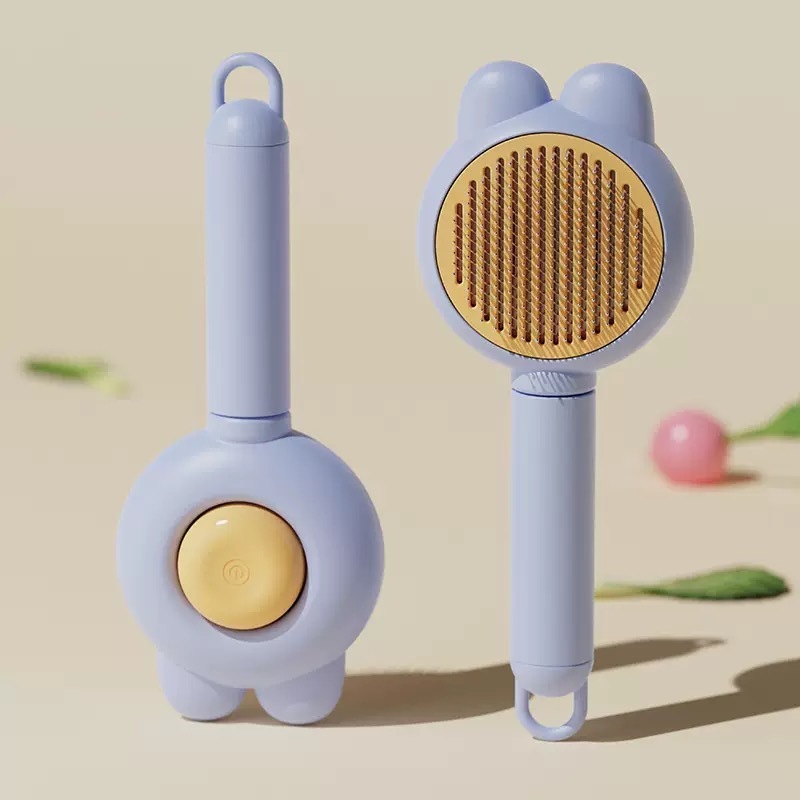 One-Click Self-Cleaning Pet Grooming Brush
